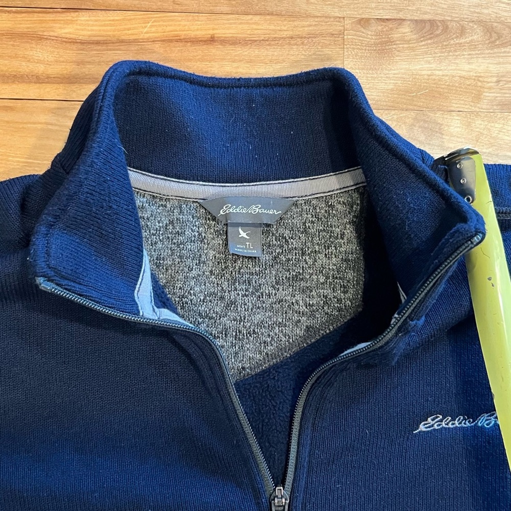 Eddie Bauer Men's Navy Sweater Shacket